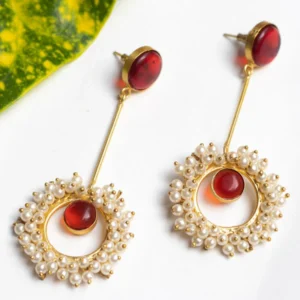 Pearl Halo Drops Earrings
